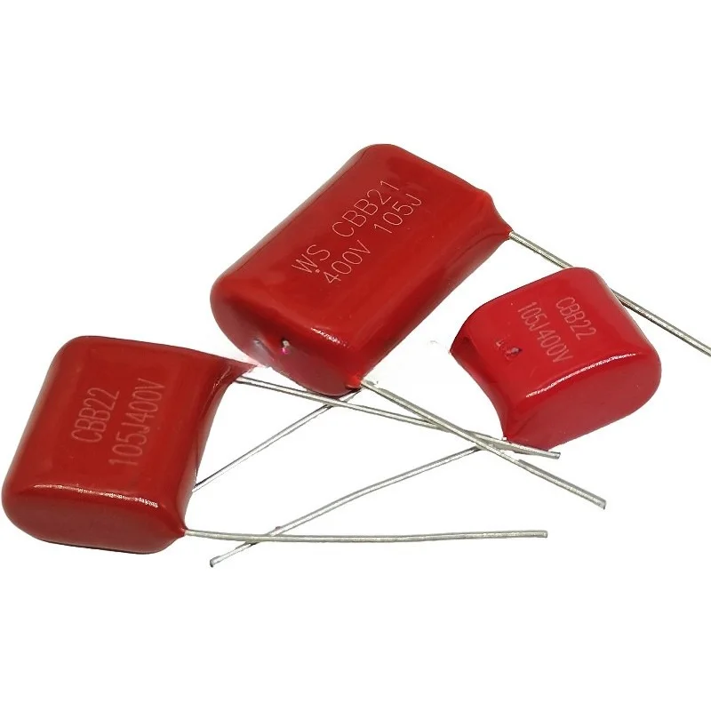 50pcs CBB22 Capacitor 400V 1uF 105J/105K Lead Spacing 10/15/20mm Polypropylene Film