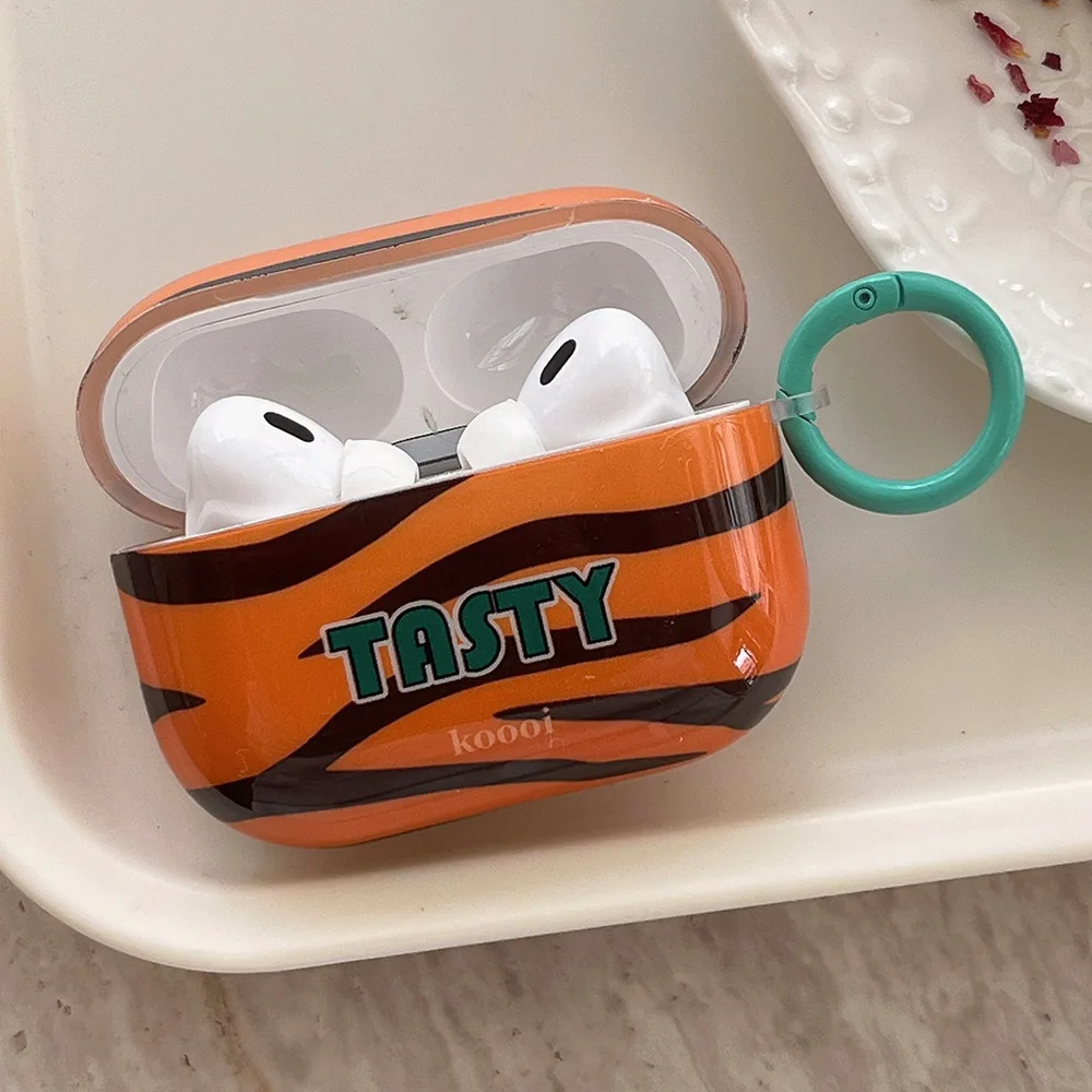 Глянцевый силиконовый чехол с тигровыми полосками для apple airpods pro 2, защитный чехол для airpods 1 2 3 pro, беспроводные ретро наушники