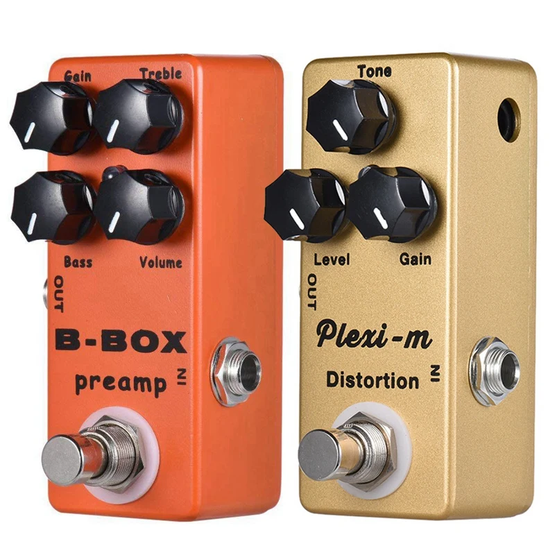 2Pcs MOSKY B-Box/Plexi-M Electric Guitar Preamp Overdrive Effect Pedal Full Metal Shell True Bypass