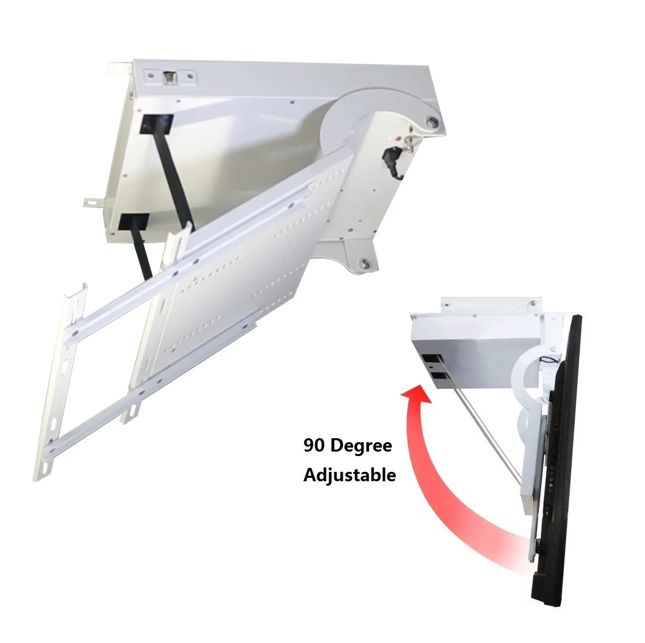 Full Motion TV Wall Mount Bracket - Pull up And down Cantilever Lift Fireplace Mantel Compatible with 32-70 Inch TVs