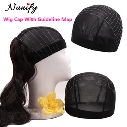 13X4 Lace Frontale Pruik Cap Met Witte Lijn Voor Het Maken Van Pruiken Perfecte Mesh Cap Met Witte Richtlijn Kaart Voor Beginners Naaien Haarnetje