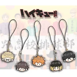 Haikyuu cordino per cellulare Hinata Shoyo Kenma Kozume cinghie per ciondolo in acrilico appeso carino borsa in corda accessori per ornamenti regalo