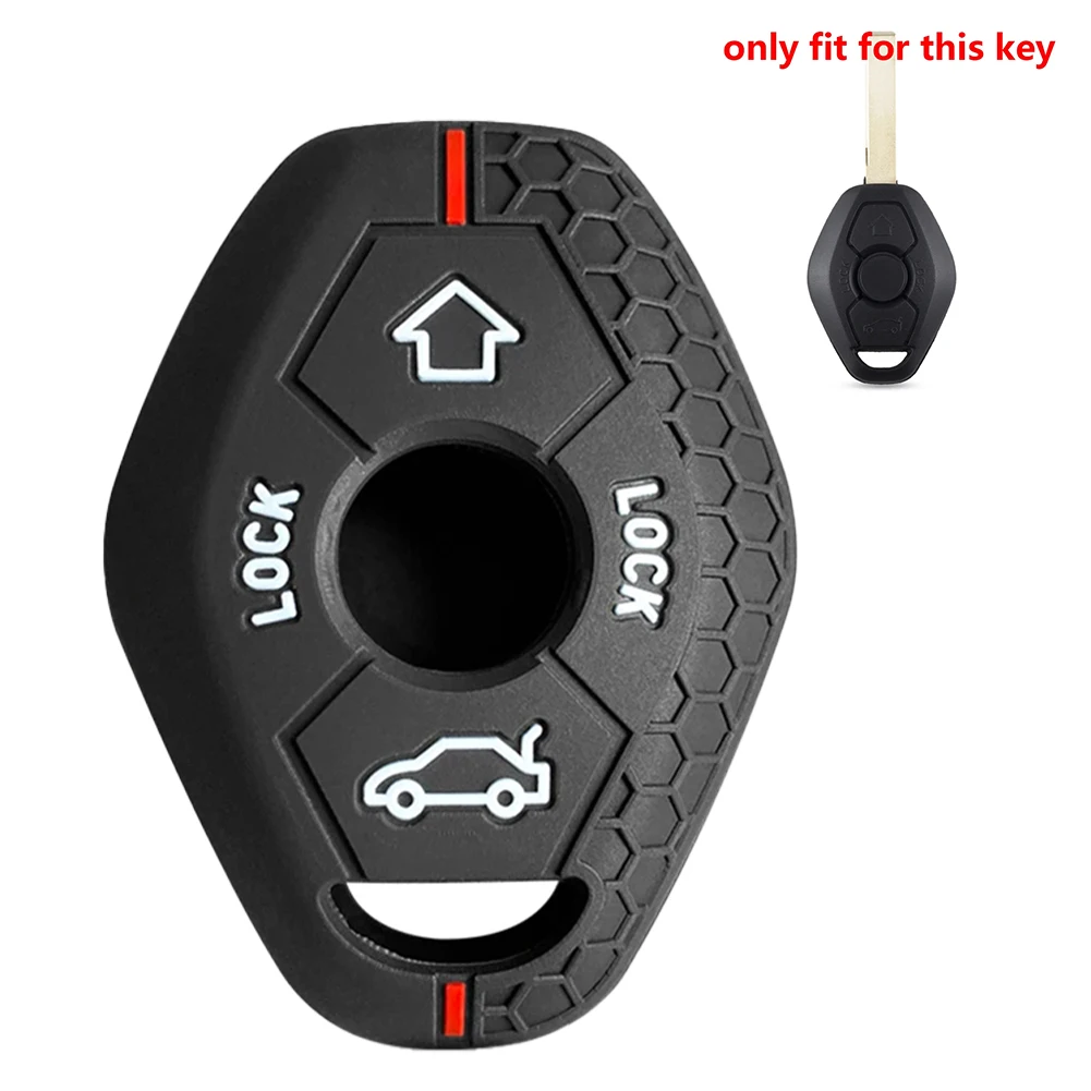 Car Silicone Key Case (not Include Key) For E46 E53 X3 E83 X3 E39 Serie 7 5 3 330i Parts For 3er Cabriolet E46 2000-2007