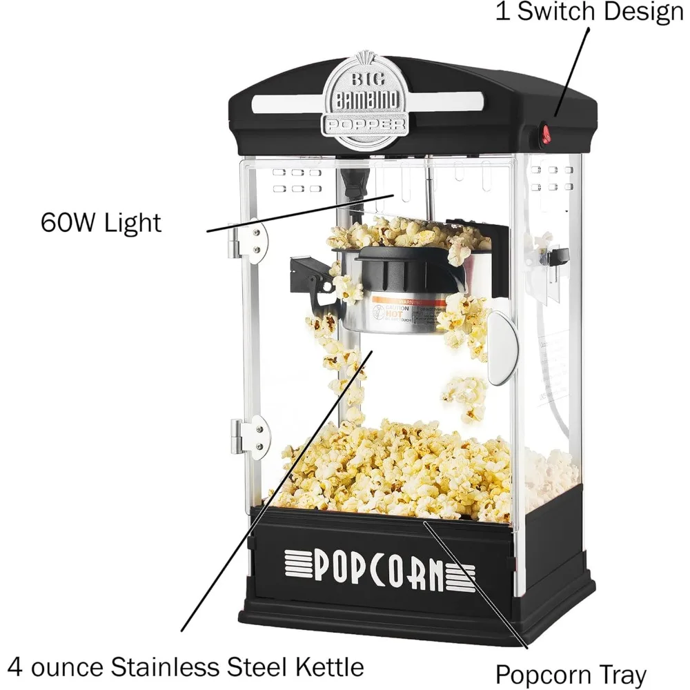 Машина для попкорна, старомодный поппер с чайником на 4 унции, мерные чашки, совок и сервировочные чашки от Great North попкорн