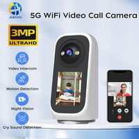 Jooan 2K 3MP PTZ ip Camera Video Call with 2.8Inch LED Screen Baby Cry Sound Detection Security camera AI tracking Baby Monitor