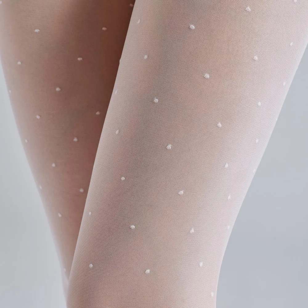 60-120kg 2pcs New White Polka Dot Pantyhose Ladies Plus Size Black Silk Jacquard Beautiful Tall Thin Lengthened Stockings