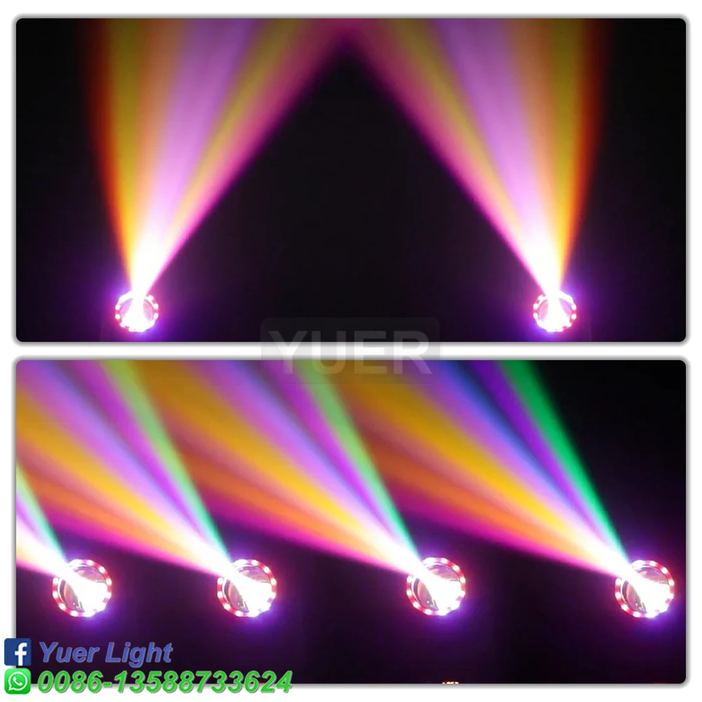 Imagem -06 - Led Moving Head Light Beam Spot 18prism Rainbow Effect Rgb 3in Smd Dmx dj Disco Party Clube Efeitos de Iluminação de Palco 120w