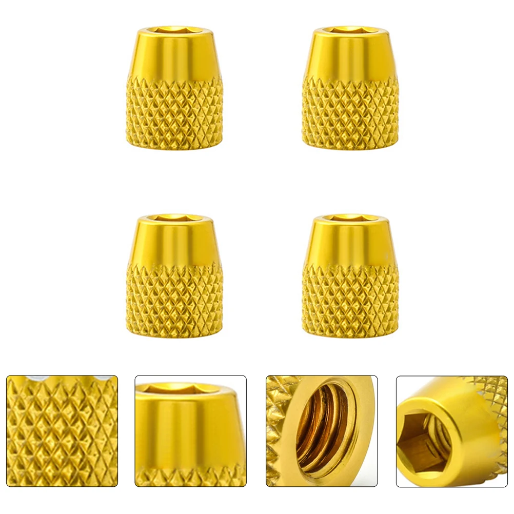 

4 Pcs Aluminum Alloy Brake Block Fixing Nuts Wear Resistant Corrosion Resistant Smooth Edges Bike Parts Accessories