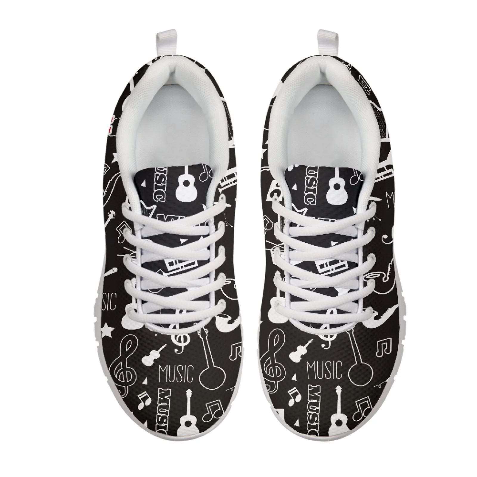 Coloranimal Music notes Fashion 2026 Casual Running Sneakers for Women Mesh & EVA Sole Fashion Sneakers Athletic Shoes