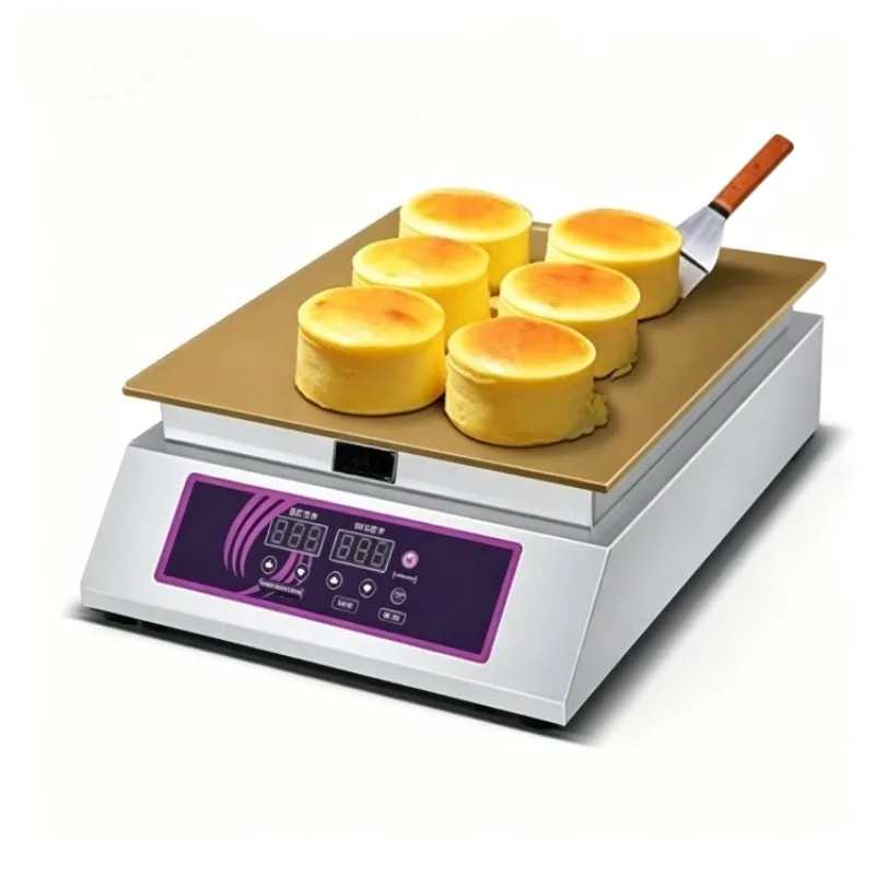Double‑Head Souffle Pancake Maker Commercial Street‑Vending Appliance For Souffle Dorayaki Snack‑Making Catering Kitchen Cooking