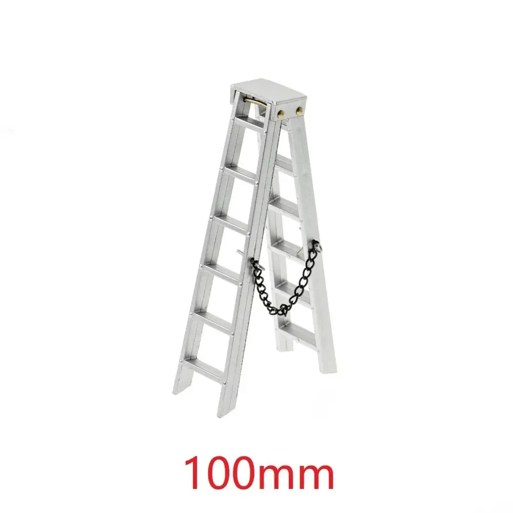 RC Rock Crawler 1/10 Scale RC Crawler Ladder 100MM 150MM Simulation Climbing Car Ladder Plastic Silver Mini Ladder RC4WD D90