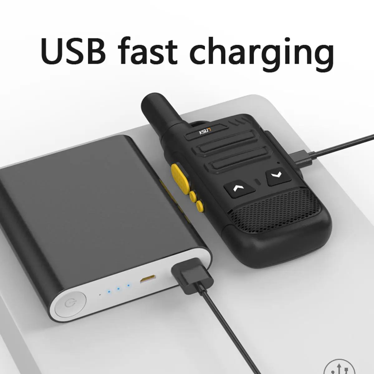 

KSUN 2 шт. USB 16 каналов, легкое сопряжение, 400-470 МГц, УВЧ-радио, 1-3 км, портативная аналоговая рация дальнего действия для ресторана безопасности