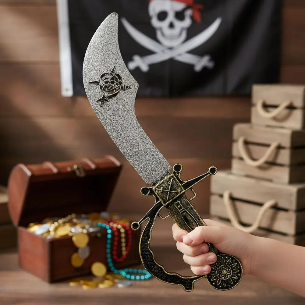 Plastic Pirate Knife Toys Cosplay Decor Toy Swords Pirate  Captain Costume Party Props For Kids Favors Gift Toy