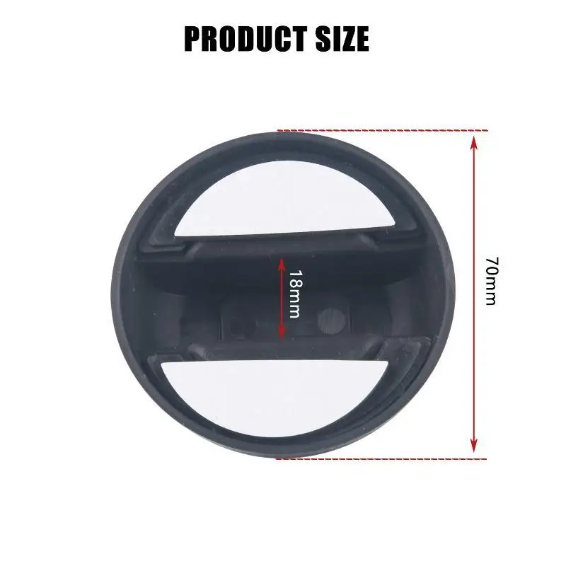 Decorative ABS Fuel Tank Cap Cover Impact Resistant Fits 70mm Opening for All Passenger Vehicle Exterior Upgrade