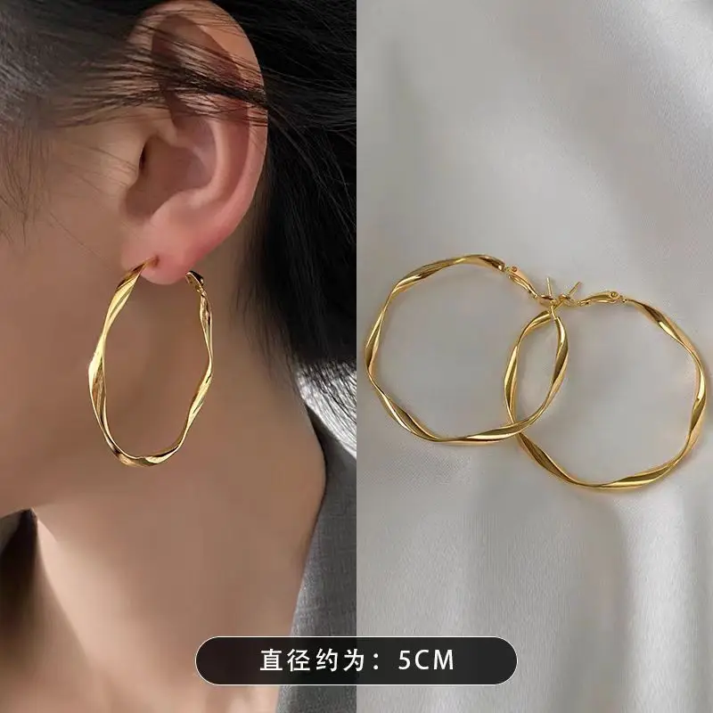Mobius Earring Light Luxury Trending Elegant Round Earrings for Women Delicate Vintage Personality Fashion Luxury Jewelry Gift