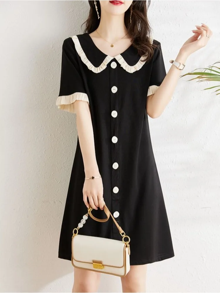 

Женское платье черного цвета контрастного цвета, женские платья, эластичные цельные платья, мода 2025 года, эстетичная, элегантная, роскошь по акции