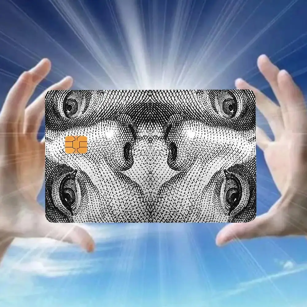 Money F-Franklin Bank Debit Decorative Protection Bus Subway Credit Card Stickers - view 6