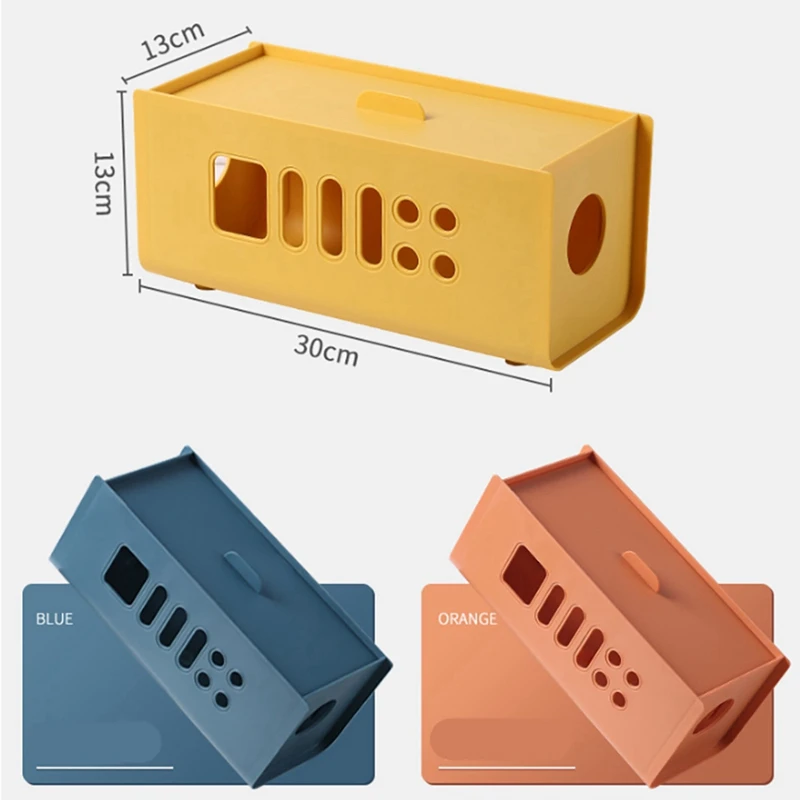 Top-Colour Cable Storage Box Hide Cords Power Strips Surge Protector Wire Management Wire Case Charger Socket Organizer