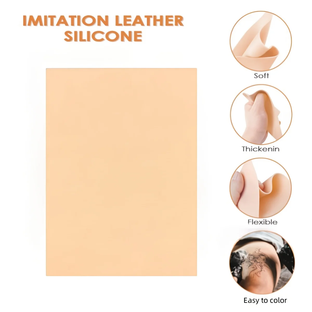 

DQFART 15Pcs Double-Sided Silicone Tattoo Practice Skins 1mm Thick Easy To Color Ideal for Beginners and Professional Artists