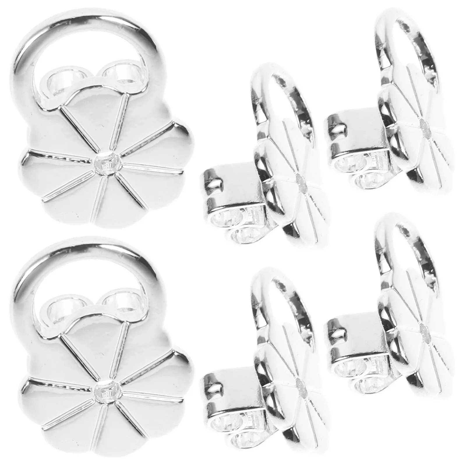 3Pairs Heavy Earring Lifters Copper Flower Earring Backs Secure Ear Support for Droopy Earlobe Studs Replacement