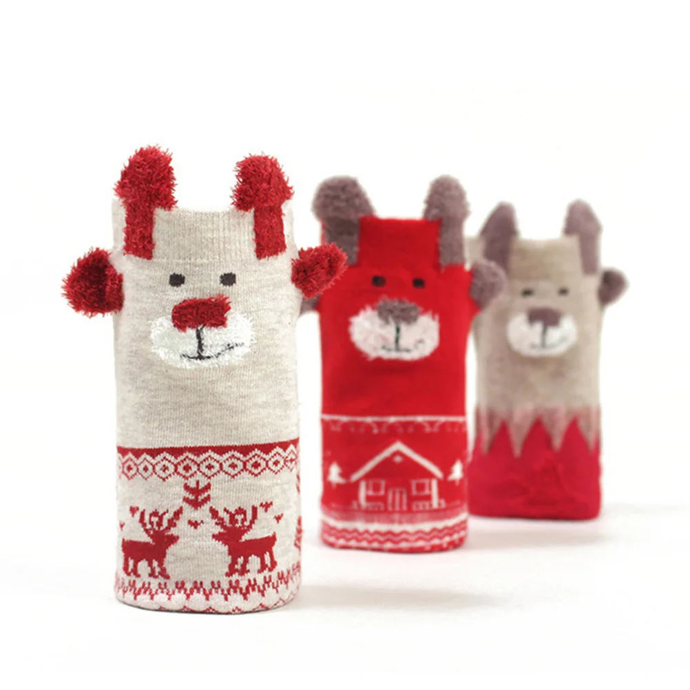 

Colored Socks for Women Girls Holiday Red Cotton Warm Christmas Themed Bedroom Socks Soft Stretchable Seamless Daily Wear