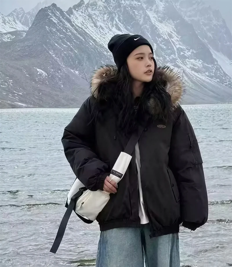 Parkas Damen Y2K Herbst Europäischer Stil Plaid Einreiher Flanell Schachbrettbänder Cinched Schnürung Tether Uniform Pendeln