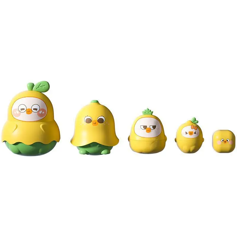 ซ้อนของเล่นเด็กตุ๊กตาทํารังของรัสเซียเด็กการงอกของฟันแหวนทารกการศึกษาซ้อนถ้วยของเล่น