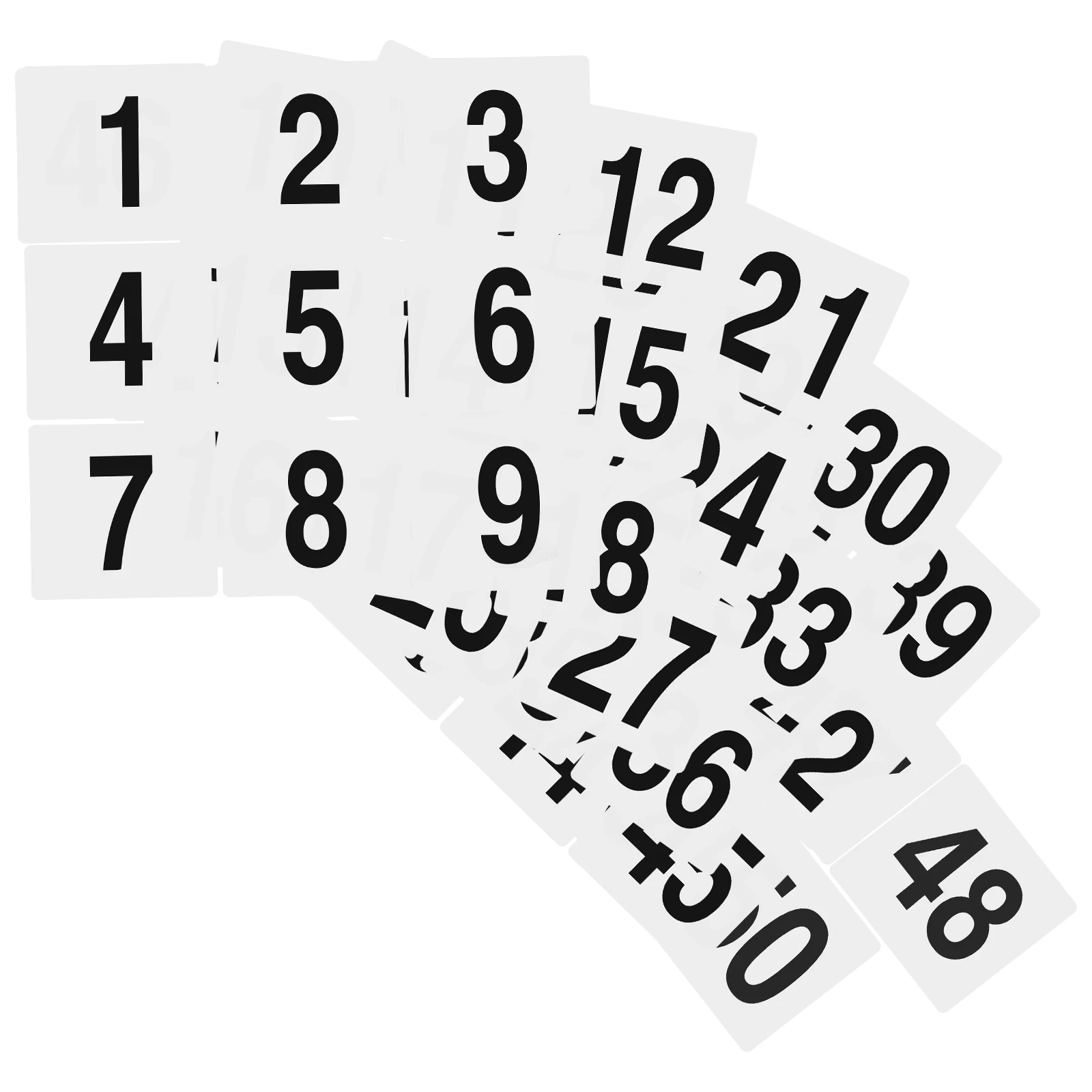 

1 set Plastic Double Side Number Discs Table Numbers for Restaurant Wedding 1-50 Reusable Lightweight Thin Reliable Precision
