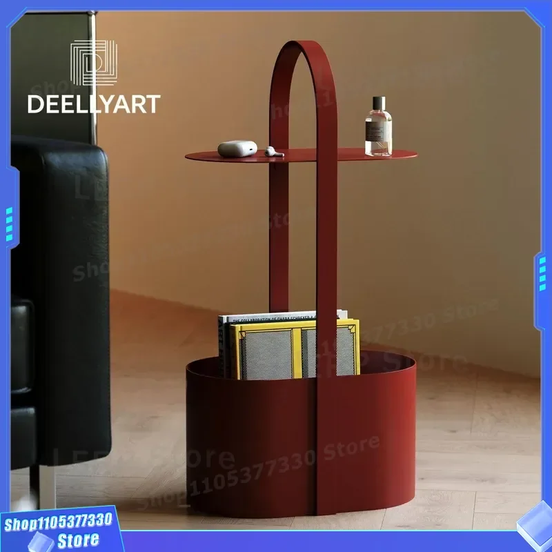 Italian Minimalist Hess Side Table Modern Living Room Narrow Corner Bauhaus Hand Carry Coffee Table Artistic Creative Storage