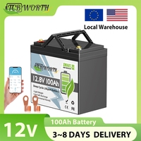 12V 100Ah Mini LiFePO4 Lithium Battery,Low-Temp Protection,Built in 100A BMS,7000 Deep Cycles,for Trolling Motor,RV,Solar System