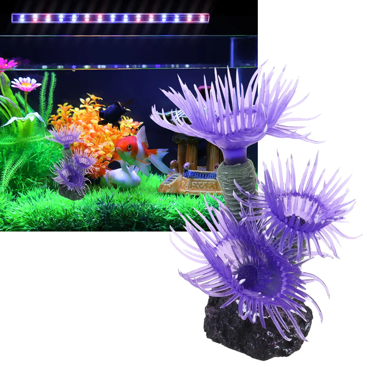 

1Pc Artificial Coral for Aquarium Safe Manmade Aquatic Decoration Fish Tank Design