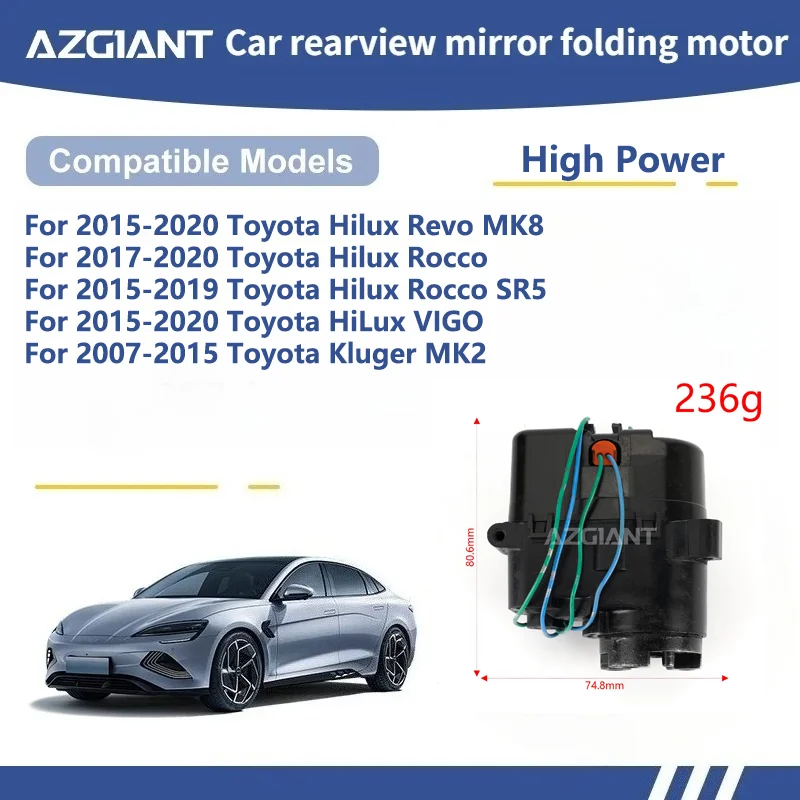 

AZGIANT For Toyota Hilux Revo MK8/Hilux Rocco/Rocco SR5/VIGO/Kluger MK2 Car Wing Mirror Authentic Folding Motor Power Assembly