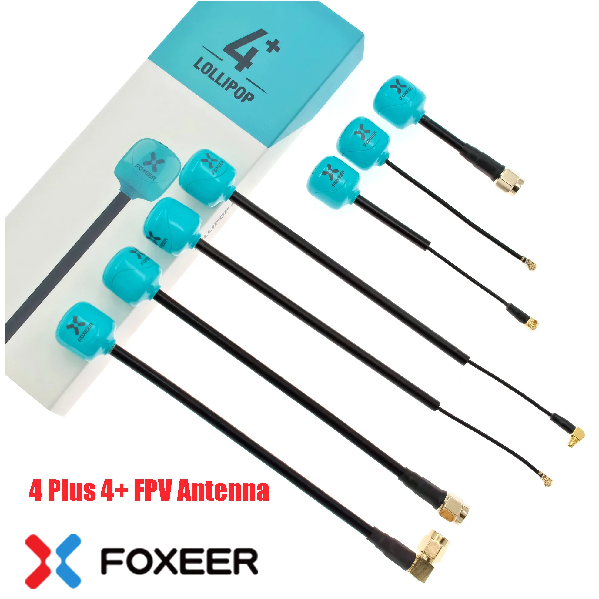 2PCS Foxeer Lollipop 4 Plus 4+ FPV Antenna 5.8G 2.6Dbi Omni Antenna RHCP LHCP SMA MMCX UFL For RC FPV Long Range Racing Drone - image 1 of 6