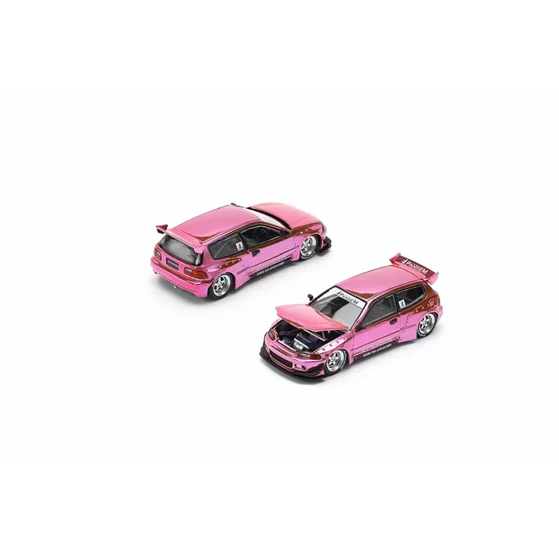 PreSale POP RACE 1:64 Pandem CIVIC EG6 MK5 สีชมพูBlister Card Diecast Dioramaรถของเล่น