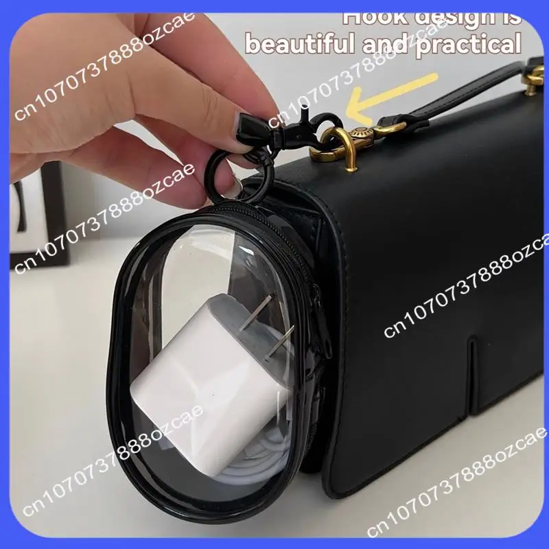 A26P Travel Storage Case Transparent Storage Box Single Zipper Closure Dustproof Collectibles Case  B