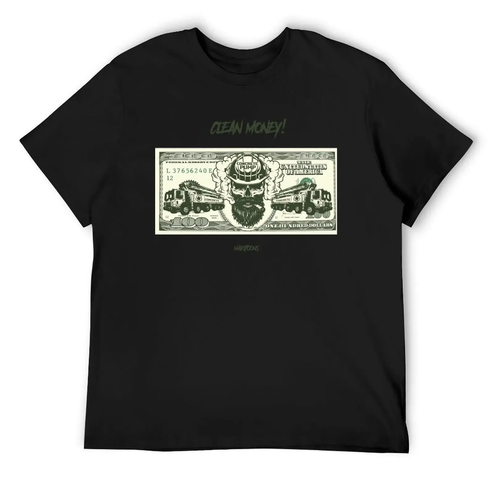 Clean Money pump T-Shirt graphic tee shirt plus sizes vintage clothes vintage mens t shirts pack