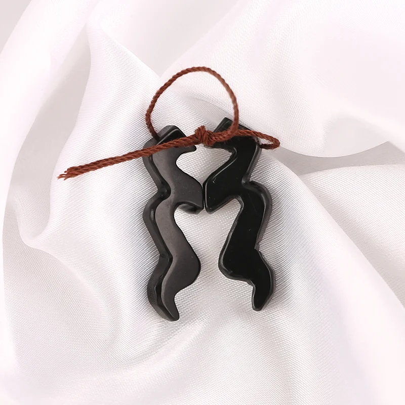 B&F Obsidian Earring Beads for Jewelry Making, Handmade Natural stones beads, Polished Stones for jewelry Making Supplies