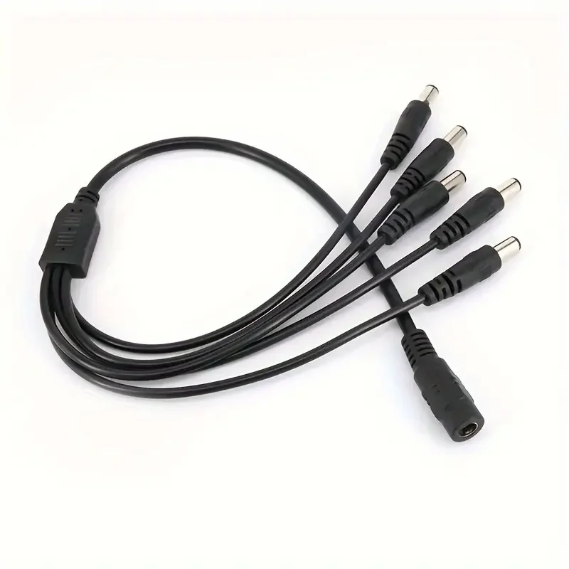 5.5 x 2.1mm 1 Female to 2 4 8 Male DC Power Splitter Plug Cable Adapter 12V For CCTV Home Security Camera Accessories DVR LED