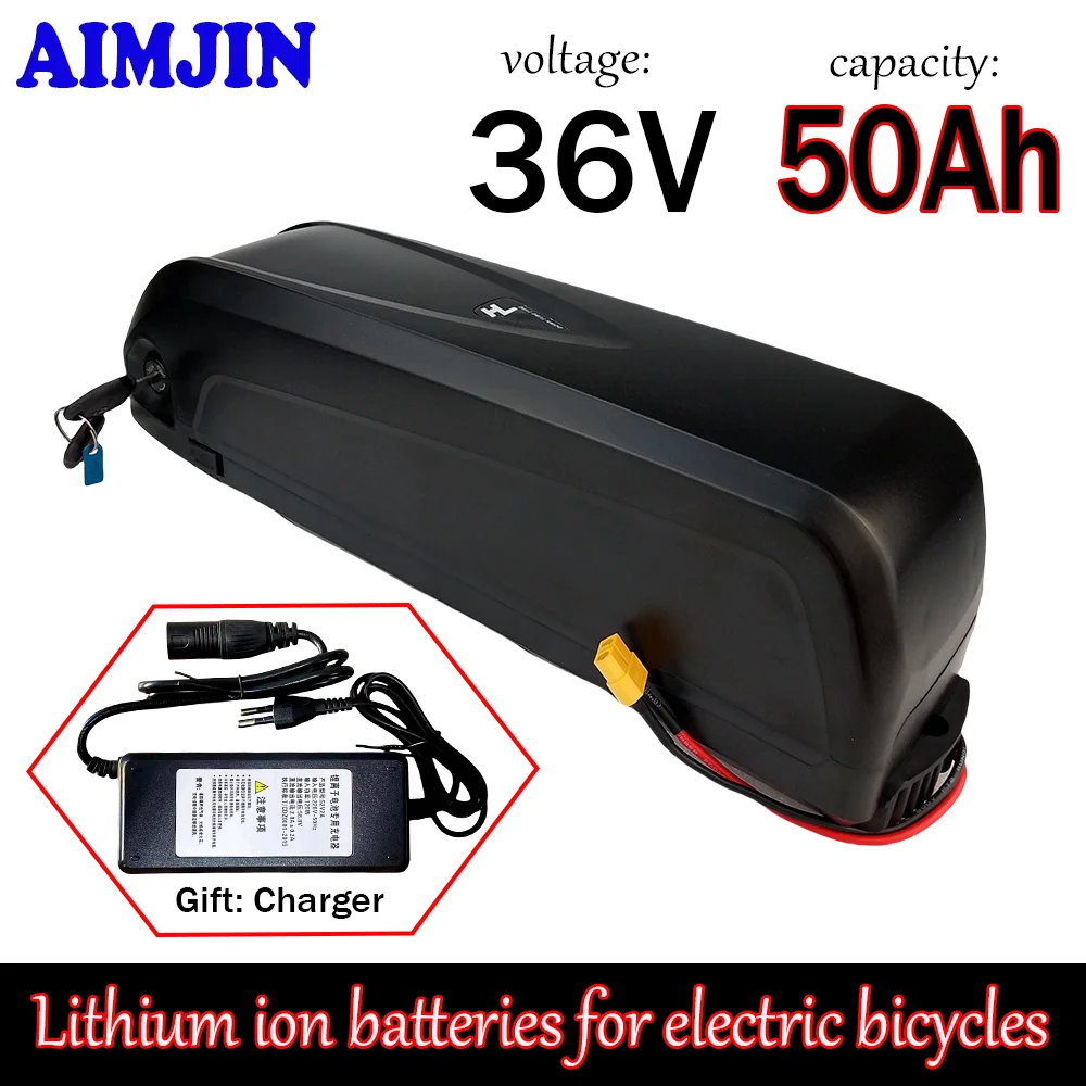 

36V 50Ah Battery 36V Hailong battery with USB port built-in BMS 250W-1000W power battery pack with charger