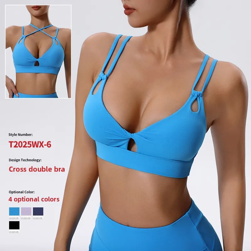

Модное повседневное спортивное нижнее белье, женская одежда для фитнеса, бега, йоги, профессиональная майка, бюстгальтер со сборками