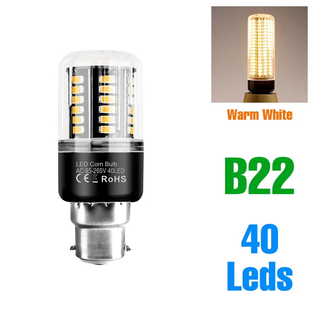 30W LED-maïslamp E27/E26 Binnenlampen 220V Plafondlamp E14 Spotlight B22 Woonkamer Slaapkamer Home Verlichting 110V Geen flikkering