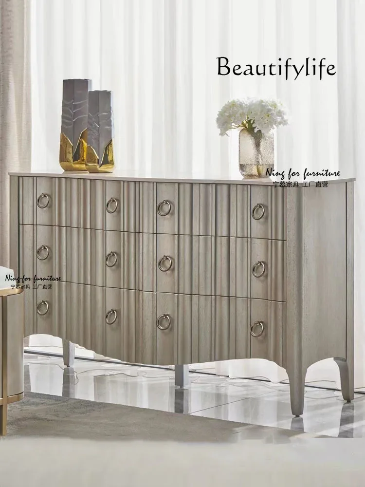 

American light luxury living room paint wall decoration home designer high-end fashion new