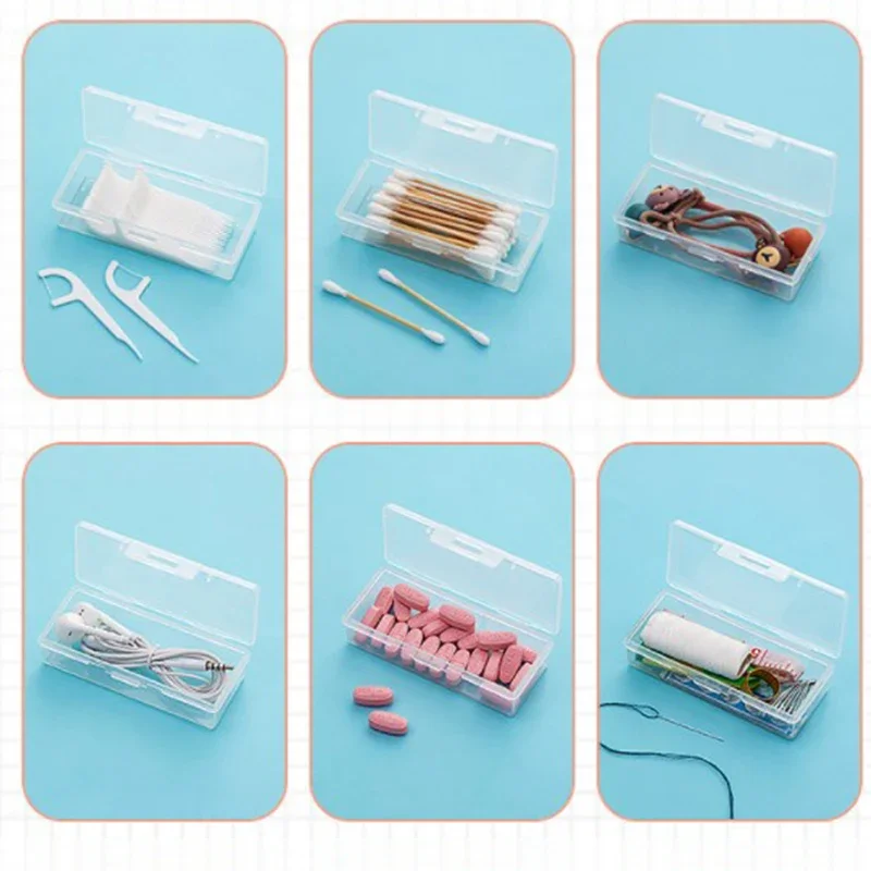 Portable Travel Medicine Box Cotton Swab Holder Case Detal Floss Jewelry Organizer Container Dust-proof Jewelry Accessories Box