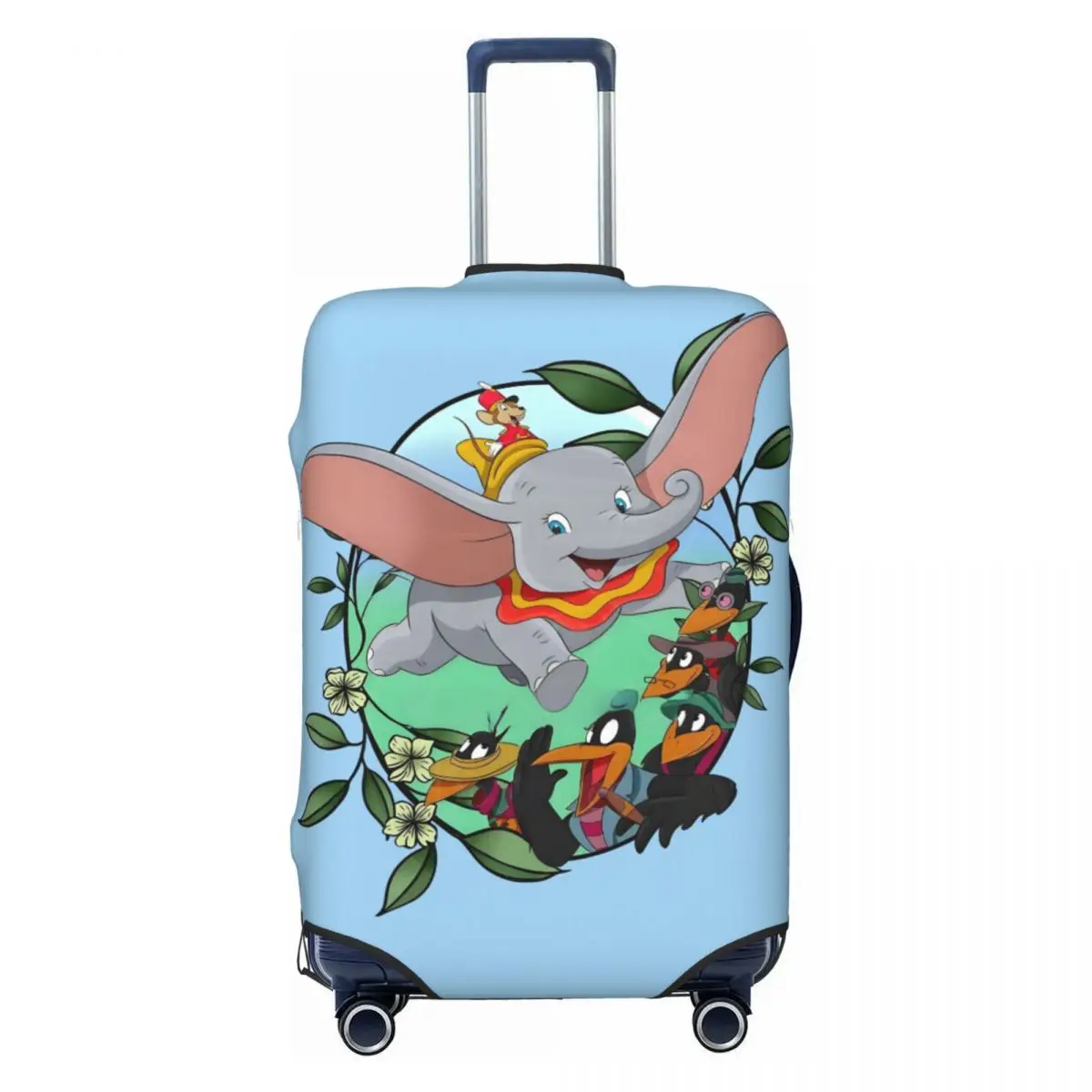 

Custom Cute Dumbo Cartoon Luggage Cover Protector Washable Cute Elephant Travel Suitcase Covers