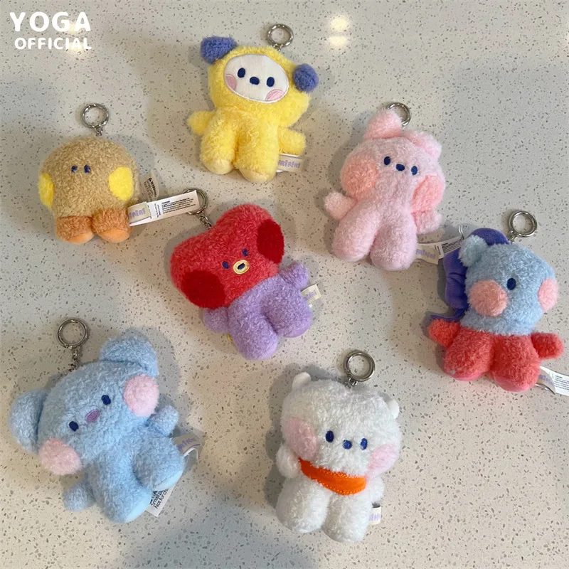 Kawaii BT21 Anime Hobby Tata Rj Chimmy Cooky Shooky Mang Koya Mini Series Cartoon Plush Pendant Bag Pendant