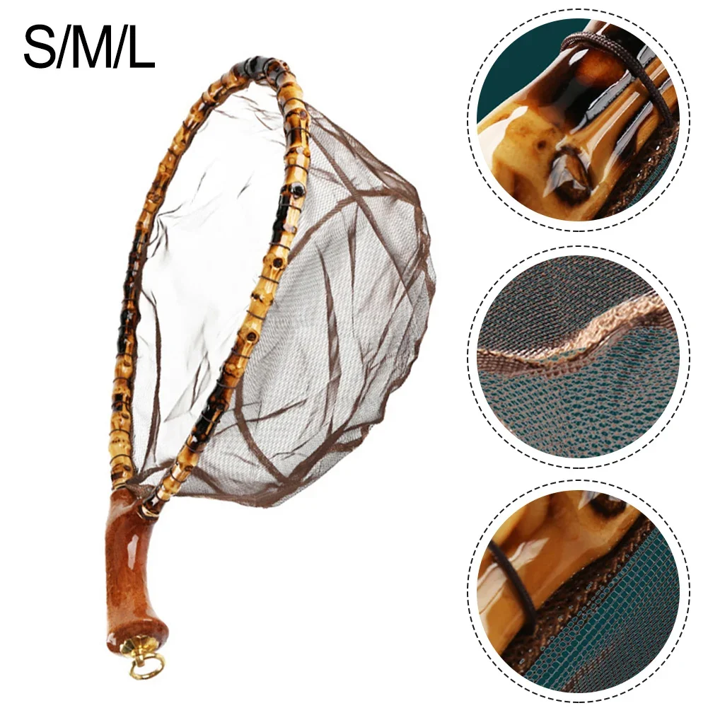 

1pc Fly Fishing Net Landing Catches Release Nets Nylon Net Streams Fishing Landing Nets Accessories Fishing Equipment