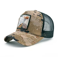 Fashion Trucker Caps With Embroidery Goat Patch Four Seasons Snapback Baseball Cap For Men Women Adjustable Visor Hat - Image 4