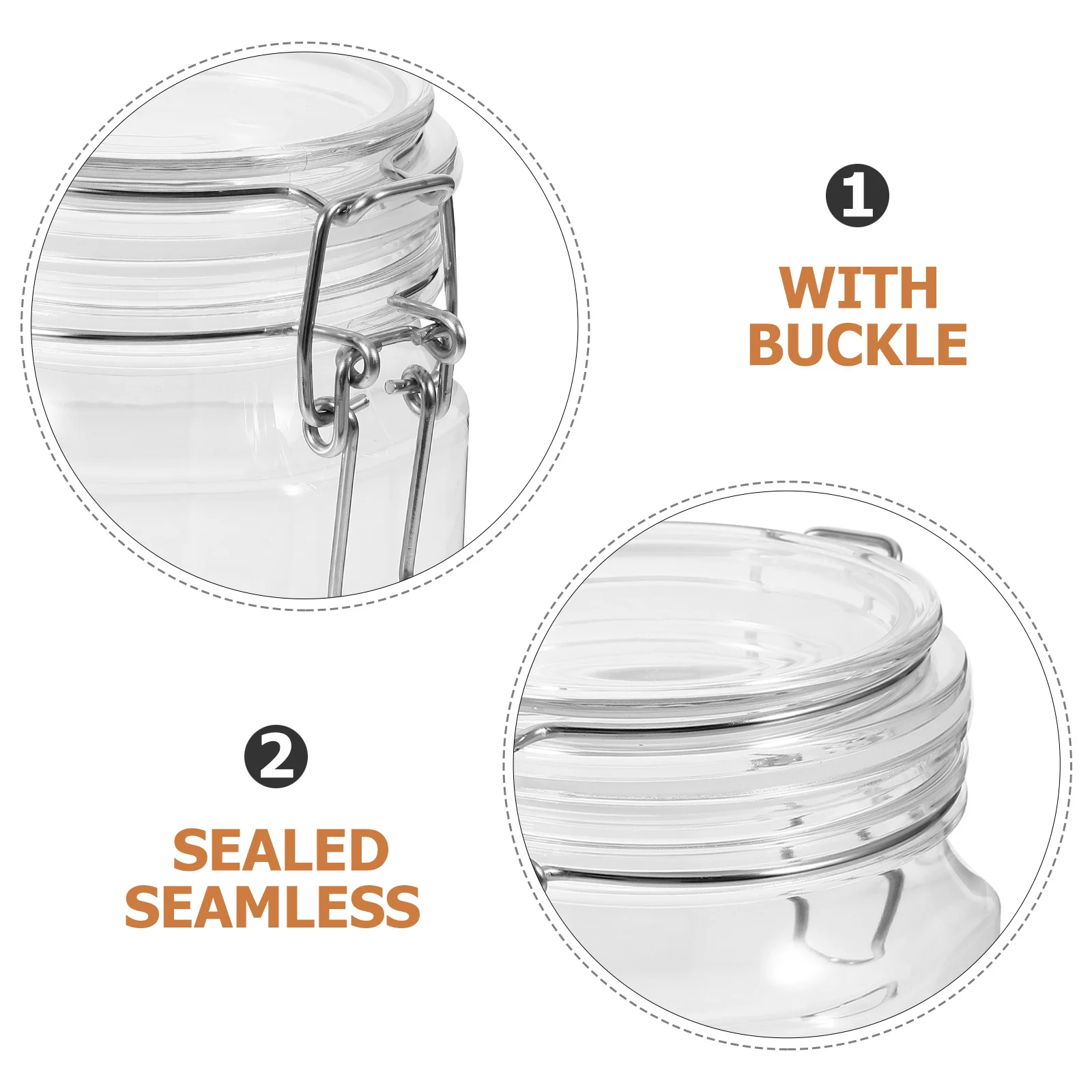 

Transparent Honey Jar with Lid Sealing Food Storage Container for Kitchen Honey Dispenser Syrup Jar Household Reusable Plastic