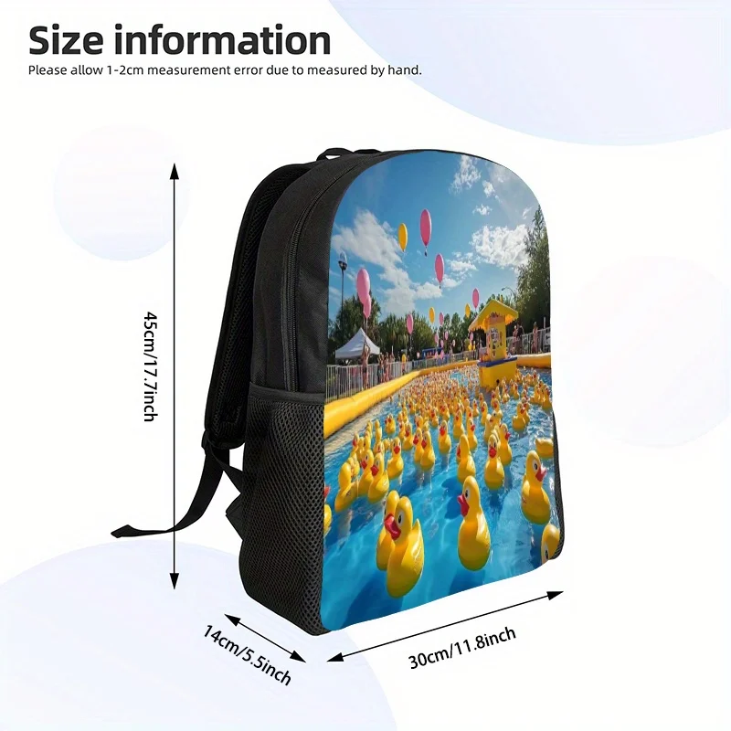 

Яркий рюкзак, предназначенный для летних поездок на бассейн, с прочной молнией и регулируемыми лямками.