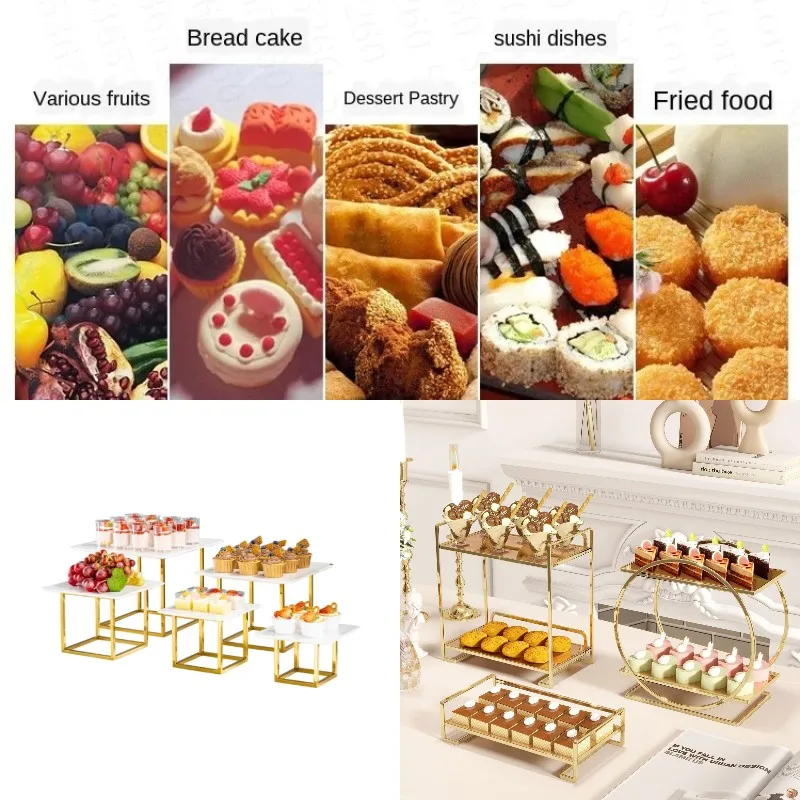 

10-13PCS Cake Foods Gifts Display Stand Buffet Tray Candy Plates Centerpiece Party Dessert Table Wedding Party Events Decoration